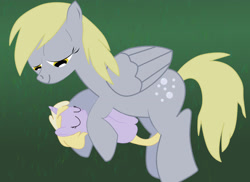 Size: 2340x1700 | Tagged: safe, artist:notablesilence, derpy hooves, dinky hooves, pegasus, pony, duo, female, mare, sleeping