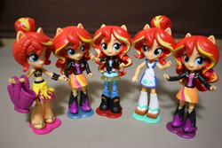 Size: 2736x1824 | Tagged: safe, sunset shimmer, equestria girls, bag, boots, clothes, doll, engagement ring, equestria girls minis, irl, jacket, multeity, photo, ring, sandals, shoes, skirt, summer sunset, sunset sushi, swimsuit, they know, toy, we toys can see everything