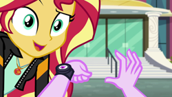 Size: 1920x1080 | Tagged: safe, screencap, starlight glimmer, sunset shimmer, equestria girls, mirror magic, spoiler:eqg specials, geode of empathy, hand, watch, wristwatch