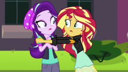 Size: 1920x1080 | Tagged: safe, screencap, starlight glimmer, sunset shimmer, equestria girls, mirror magic, spoiler:eqg specials, shipping fuel