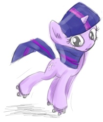 Size: 710x841 | Tagged: safe, derpibooru import, twilight sparkle, roller skates, skates, sketch, solo