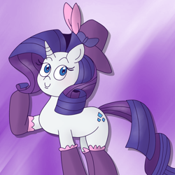 Size: 3000x3000 | Tagged: safe, artist:scobionicle99, rarity, pony, unicorn, female, hat, horn, mare, purple mane, solo, white coat