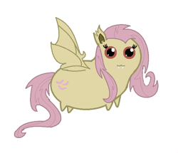 Size: 618x532 | Tagged: safe, artist:pug-bug333, fluttershy, chibi, cute, flutterbat, solo