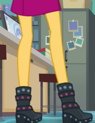 Size: 419x538 | Tagged: safe, screencap, sunset shimmer, better together, equestria girls, forgotten friendship, boots, cropped, legs, pictures of legs, shoes