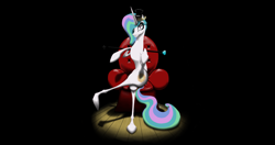 Size: 2515x1329 | Tagged: safe, artist:mrmolestia, princess celestia, alicorn, pony, cane, hat, skinny, solo, top hat