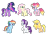 Size: 1448x1024 | Tagged: safe, artist:thesmall-artist, derpibooru import, applejack, fluttershy, pinkie pie, rainbow dash, rarity, twilight sparkle, twilight sparkle (alicorn), alicorn, earth pony, pegasus, pony, unicorn, alternate design, apron, clothes, mane six, simple background, transparent background, two toned wings