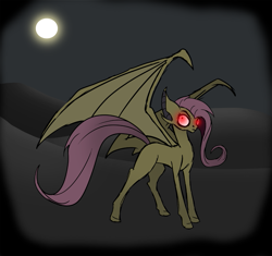 Size: 983x925 | Tagged: safe, artist:alorix, fluttershy, countess flutterbat, flutterbat, solo, style emulation, tim burton