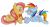 Size: 3371x1854 | Tagged: safe, artist:pilssken, derpibooru import, fluttershy, rainbow dash, pegasus, pony, blushing, eye contact, female, flutterdash, folded wings, lesbian, looking at each other, mare, profile, prone, shipping, simple background, smiling, traditional art, transparent background