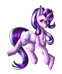 Size: 1391x1651 | Tagged: safe, artist:juliamity, starlight glimmer, pony, unicorn, chest fluff, colored pupils, ear fluff, female, mare, signature, simple background, solo, transparent background