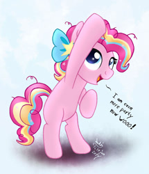 Size: 900x1045 | Tagged: safe, artist:joakaha, pinkie pie, earth pony, pony, filly, rainbow power, solo