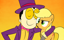 Size: 3000x1854 | Tagged: safe, artist:thematrixman, applejack, earth pony, pony, crossover, superjail, the warden