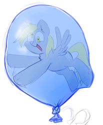 Size: 597x725 | Tagged: safe, artist:deep mystery, derpy hooves, pegasus, pony, balloon, female, mare, request