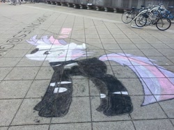 Size: 2007x1506 | Tagged: safe, derpibooru import, twilight sparkle, chalk, future twilight, photo, solo, street art