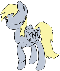 Size: 2500x2955 | Tagged: safe, artist:datapony, derpy hooves, pegasus, pony, female, fluffy, mare, one eye closed, solo, wink