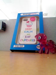 Size: 960x1280 | Tagged: safe, pinkie pie, blind bag, iphone case, irl, keep calm and carry on, photo, toy