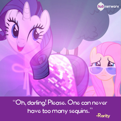 Size: 549x548 | Tagged: safe, fluttershy, rarity, pegasus, pony, unicorn, hub logo, hub network, official