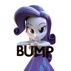 Size: 1000x1000 | Tagged: safe, alternate version, artist:3d thread, artist:creatorofpony, rarity, equestria girls, /mlp/, 3d, 3d model, bedroom eyes, blender, bracelet, bump, clothes, jewelry, leaning, looking at you, shirt, simple background, skirt, smiling, solo, transparent background