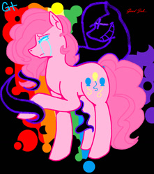 Size: 1116x1261 | Tagged: safe, artist:galienyancats, pinkie pie, earth pony, pony, female, mare, pink coat, pink mane, simple background, solo