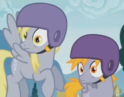 Size: 759x596 | Tagged: safe, screencap, crackle pop, derpy hooves, pegasus, pony, the cart before the ponies, female, mare