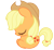 Size: 300x274 | Tagged: safe, artist:miikanism, applejack, earth pony, pony, simple background, sleeping, solo