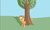 Size: 1024x614 | Tagged: safe, artist:darkpilcrow, applejack, earth pony, pony, solo, stuck, tree