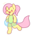 Size: 421x470 | Tagged: safe, artist:milkwolf, fluttershy, pegasus, pony, :3, alternate hairstyle, ask-friendlyshy, bipedal, blushing, clothes, cute, floaty, inner tube, one-piece swimsuit, open mouth, ponytail, shyabetes, solo, swimsuit