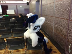 Size: 1024x768 | Tagged: safe, artist:girlieginger, rarity, chair, fursuit, irl, japan, japan ponycon, photo