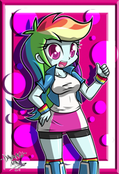 Size: 1697x2470 | Tagged: safe, artist:danmakuman, derpibooru import, rainbow dash, equestria girls, solo