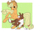 Size: 674x592 | Tagged: safe, artist:pasikon, applejack, winona, dog, earth pony, pony, blonde mane, brown coat, duo, female, mare, orange coat