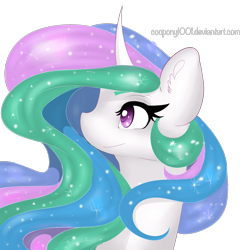 Size: 2000x2000 | Tagged: safe, artist:cocopony1001, princess celestia, alicorn, pony, ear fluff, female, mare, simple background, solo, transparent background