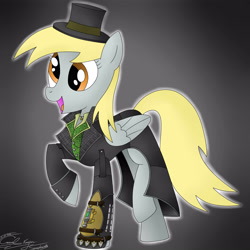 Size: 5000x5000 | Tagged: safe, artist:imthecasual, derpy hooves, 19th century, absurd resolution, assassin's creed, assassin's creed syndicate, clothes, cosplay, costume, crossover, jacob frye, signature, solo, victorian