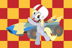 Size: 990x675 | Tagged: safe, artist:dm29, derpy hooves, pegasus, pony, the cart before the ponies, female, mare, solo, speed racer