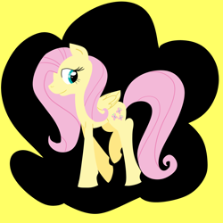 Size: 1600x1600 | Tagged: safe, artist:notenoughapples, fluttershy, pegasus, pony, female, mare, pink mane, solo, yellow coat