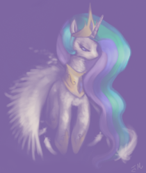 Size: 330x393 | Tagged: safe, artist:foxvanity, princess celestia, alicorn, pony, crown, female, mare, solo, white coat, white wings, wings