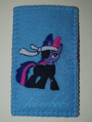 Size: 669x889 | Tagged: safe, artist:blindfaith-boo, derpibooru import, twilight sparkle, pony, unicorn, female, mare, multicolored mane, phone case, purple coat, solo