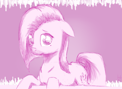 Size: 3000x2200 | Tagged: safe, artist:karanakia, pinkie pie, earth pony, pony, monochrome, pinkamena diane pie, sad, solo