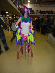 Size: 3864x5152 | Tagged: safe, rarity, human, 2015, butterfly wings, clothes, cosplay, frostmourne, high heels, irl, irl human, photo, rubronycon, russian, shoes