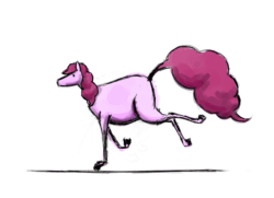 Size: 541x392 | Tagged: safe, artist:tidensbarn, pinkie pie, earth pony, pony, animated, bushy tail, dumb running ponies, galloping, hoers, running, solo