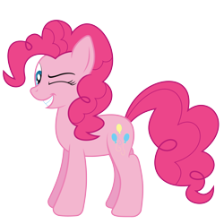 Size: 6000x6000 | Tagged: safe, artist:waveywaves, pinkie pie, earth pony, pony, absurd resolution, solo, wink