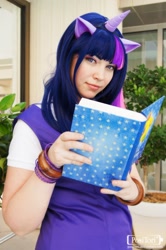 Size: 800x1205 | Tagged: safe, artist:positori, derpibooru import, twilight sparkle, human, book, cosplay, ears, irl, irl human, photo, solo