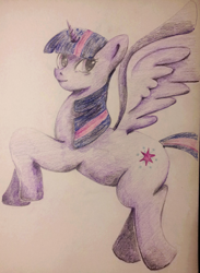 Size: 600x820 | Tagged: safe, artist:jtarars, derpibooru import, twilight sparkle, twilight sparkle (alicorn), alicorn, pony, bust, female, mare, portrait, solo, traditional art