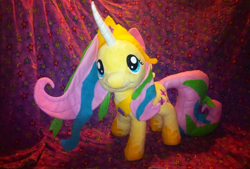 Size: 960x650 | Tagged: safe, artist:ho-ohlover, fluttershy, costume, irl, photo, plushie, shylestia, solo