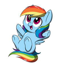 Size: 2444x2170 | Tagged: safe, artist:sugarwings-art, derpibooru import, rainbow dash, pegasus, pony, chibi, cute, dashabetes, female, mare, simple background, solo, transparent background