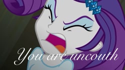 Size: 715x399 | Tagged: safe, screencap, rarity, equestria girls, rainbow rocks, image macro, meme, solo