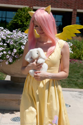 Size: 2848x4288 | Tagged: safe, artist:wirthfotos, fluttershy, human, clothes, cosplay, dress, irl, irl human, photo, solo