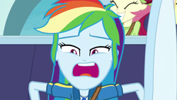 Size: 1920x1080 | Tagged: safe, derpibooru import, screencap, rainbow dash, roseluck, better together, equestria girls, rollercoaster of friendship, out of context, stop the ride