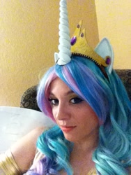 Size: 480x640 | Tagged: safe, artist:0pal-heart, princess celestia, human, cosplay, irl, irl human, photo