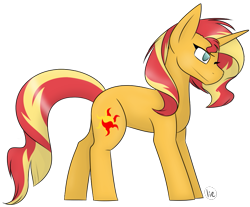 Size: 819x679 | Tagged: safe, artist:yourbestnightmaree, sunset shimmer, pony, simple background, solo, transparent background