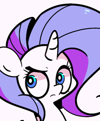 Size: 500x600 | Tagged: safe, artist:turtlefarminguy, rarity, pony, unicorn, female, horn, mare, solo, white coat