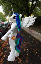 Size: 1024x1576 | Tagged: safe, artist:deryoshi, princess celestia, human, cosplay, fursuit, irl, irl human, photo